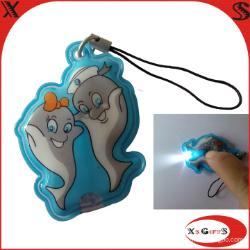 Soft PVC LED Keychain com logotipo personalizado